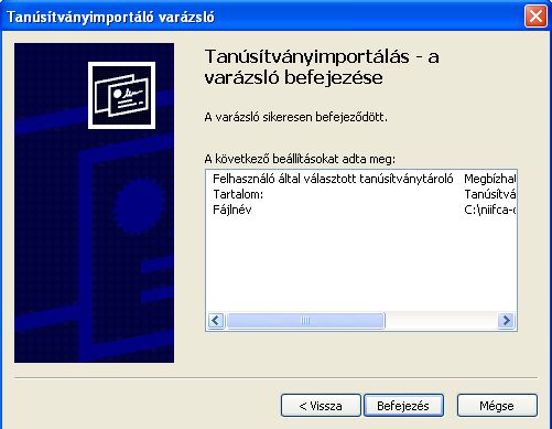 NIIF CA tanstvnynak telepts befejezse